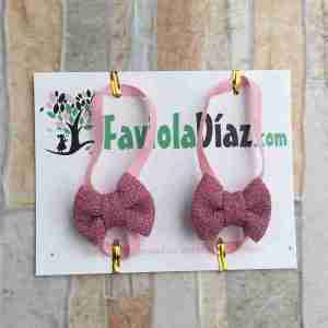 Sandalias Pie Descalzo Rosadas con Lazo Escarchado África