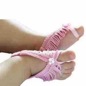 Sandalias Pie Descalzo Rosadas de Barbas