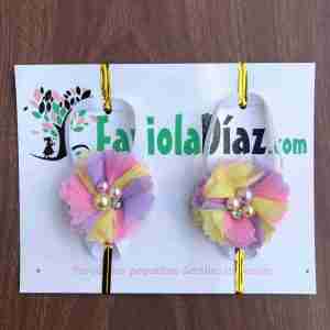 Sandalias Pie Descalzo de Flores Rosado, Amarillo y Lila
