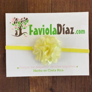 Vincha Amarilla Con Flor Brandy