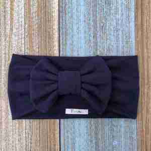 Vincha Azul Marino Turbante con Lazo