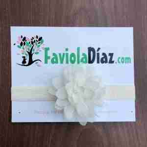 Vincha Beige con Flor Arlene