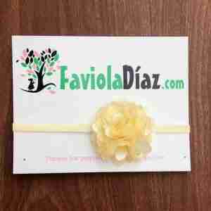 Vincha Beige con Flor Brandy