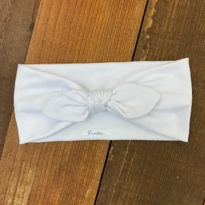 Vincha Blanca Turbante con Nudo Regular