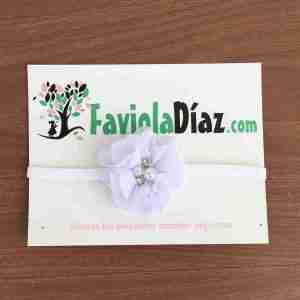 Vincha Blanca con Flor Alba