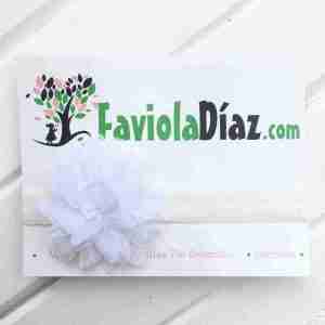 Vincha Blanca con Flor Arlene