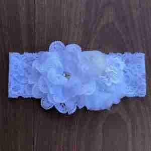 Vincha Blanca de Encaje con Flores Alexandra