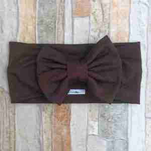 Vincha Café Oscuro Turbante con Lazo