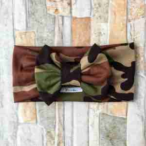 Vincha Camuflaje Estampada Turbante con Lazo