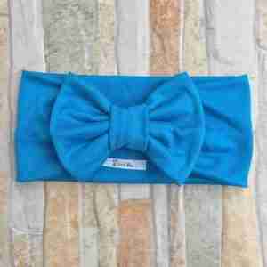 Vincha Celeste Turbante con Lazo