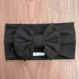 Vincha Negra Turbante con Lazo