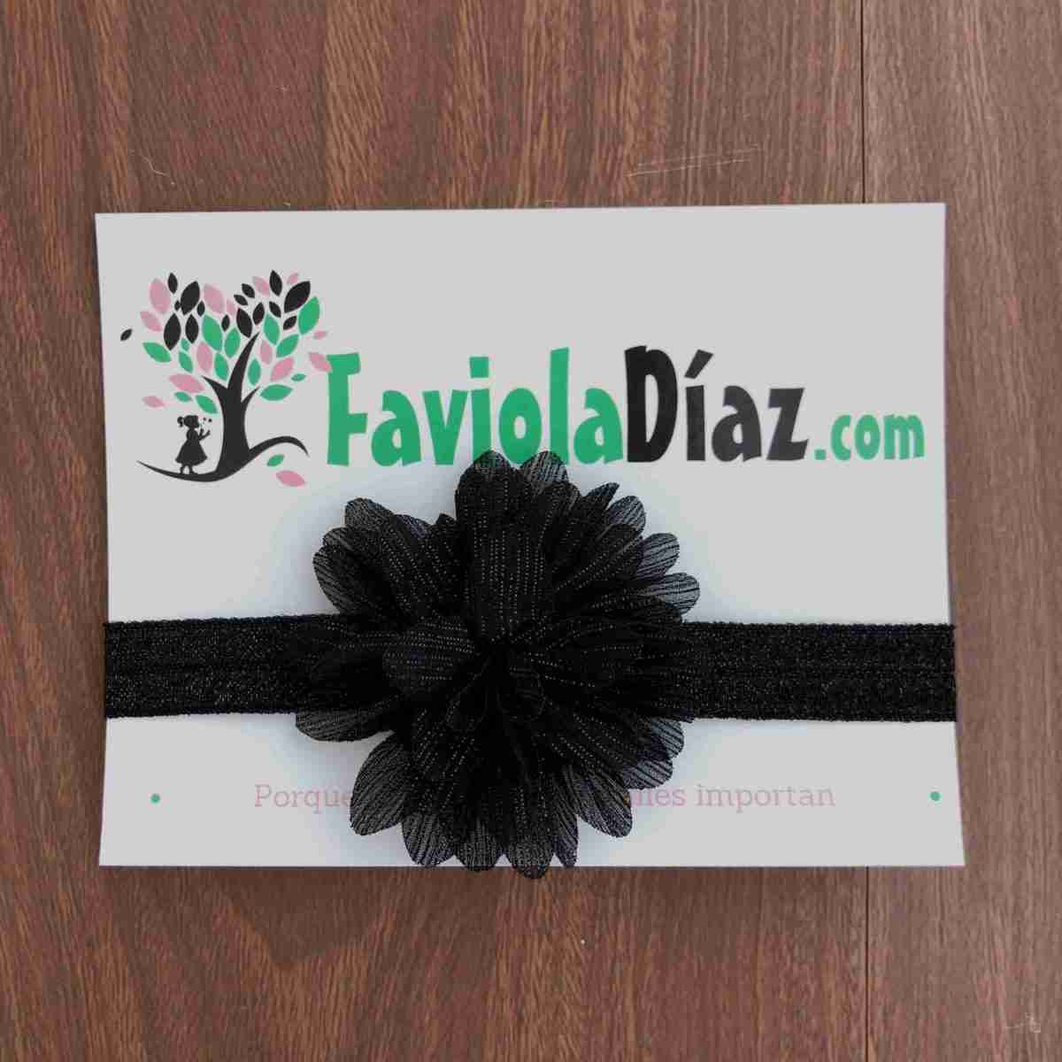 Vincha Negra con Flor Arlene 1 Vincha Negra con Flor Arlene
