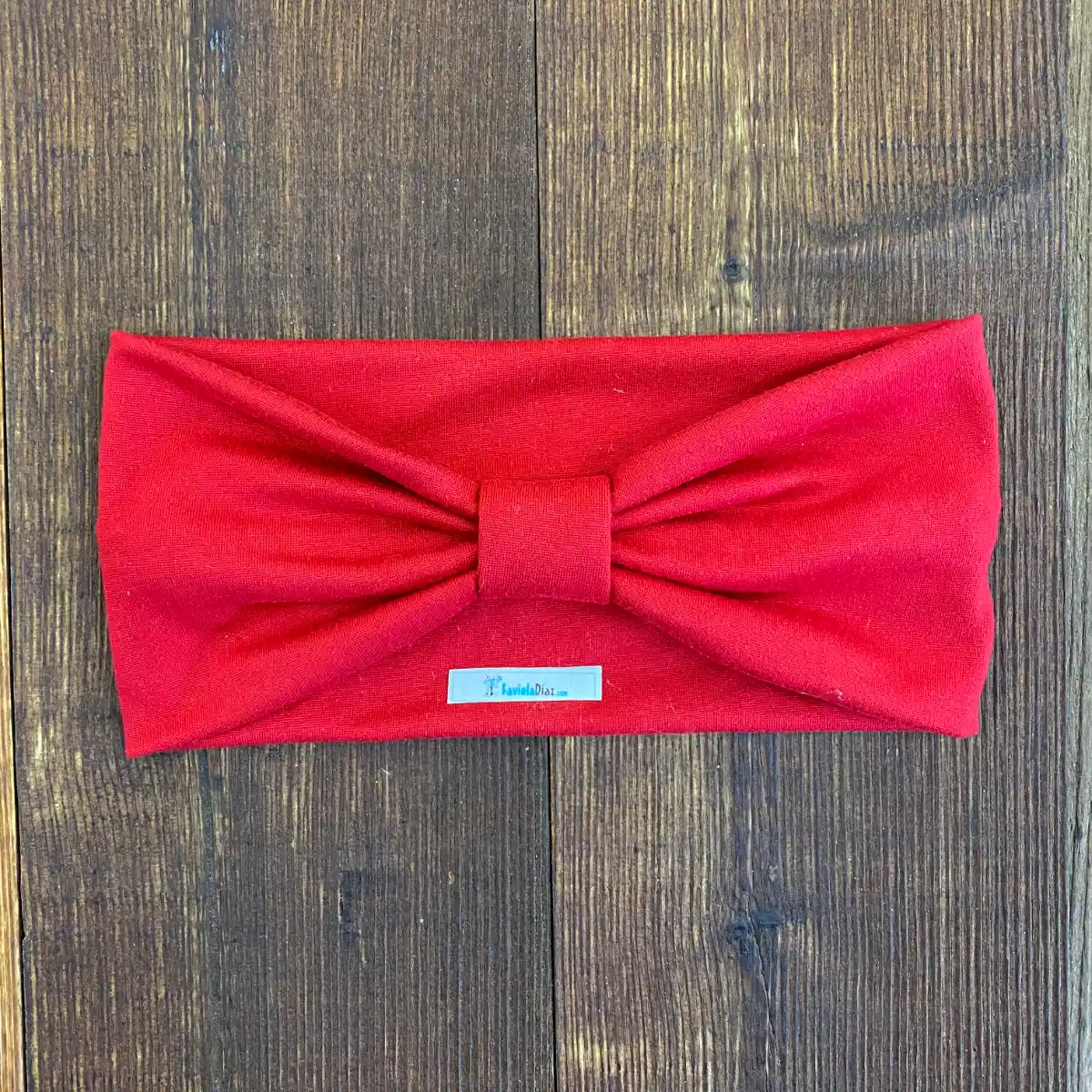 Vincha Roja Turbante con Nudo Cuadrado 1 Vincha Roja Turbante con Nudo Cuadrado