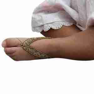 Sandalias Pie Descalzo Doradas