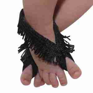 Sandalias Pie Descalzo Negras de Barbas