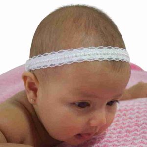 Vincha Blanca Halo con Perlas