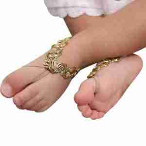 Sandalias Pie Descalzo Doradas