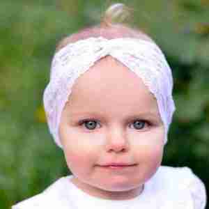 Vincha Blanca Turbante de Encaje