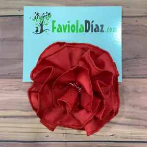 Prensa Roja con Flor Plisada