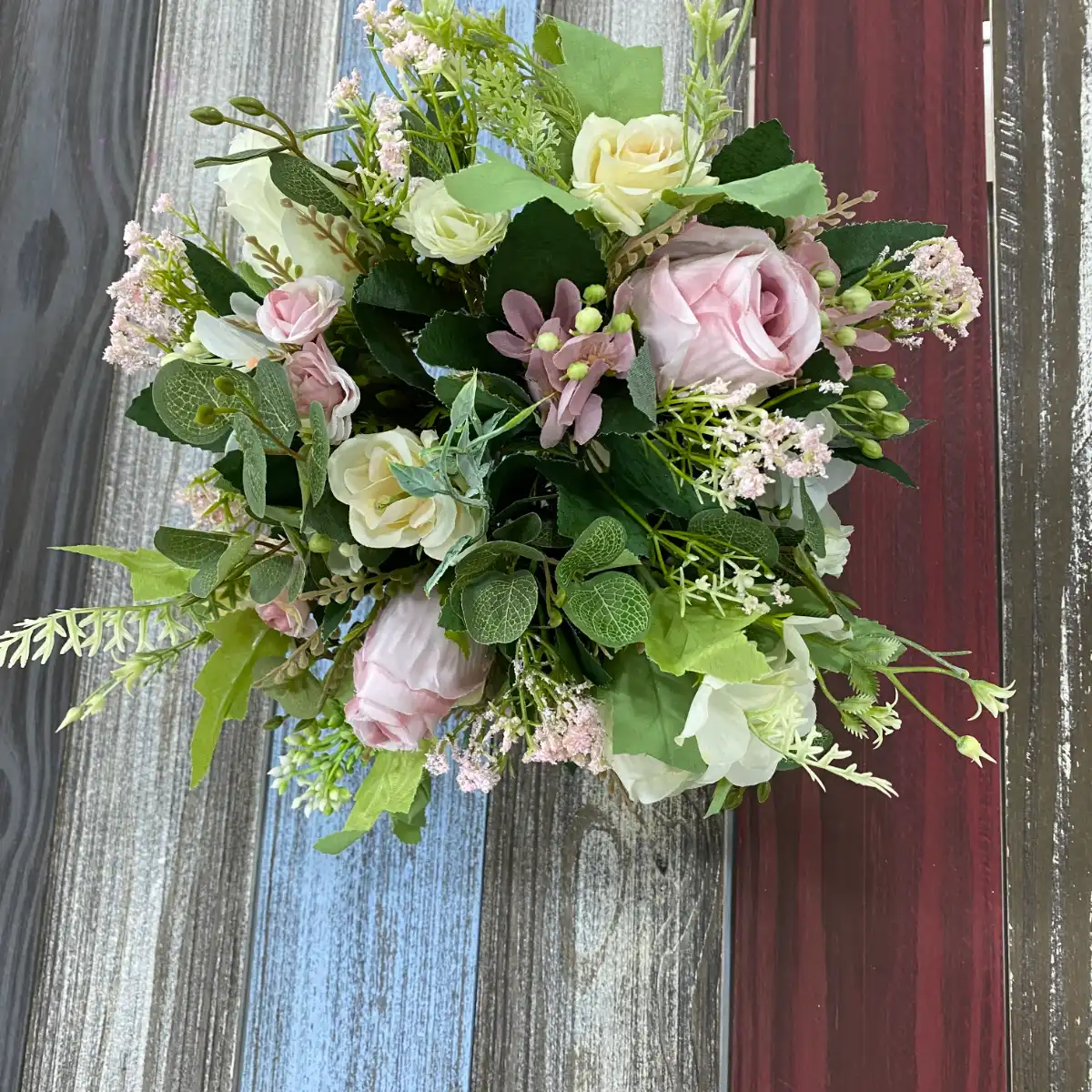 Ramo de Novia Verde, Palo Rosa y Beige 1 Ramo de Novia Verde, Palo Rosa y Beige