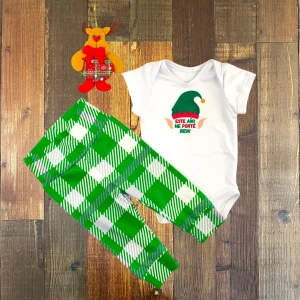 Set de Leggins Verdes y Mameluco Este Año Me Porté Bien