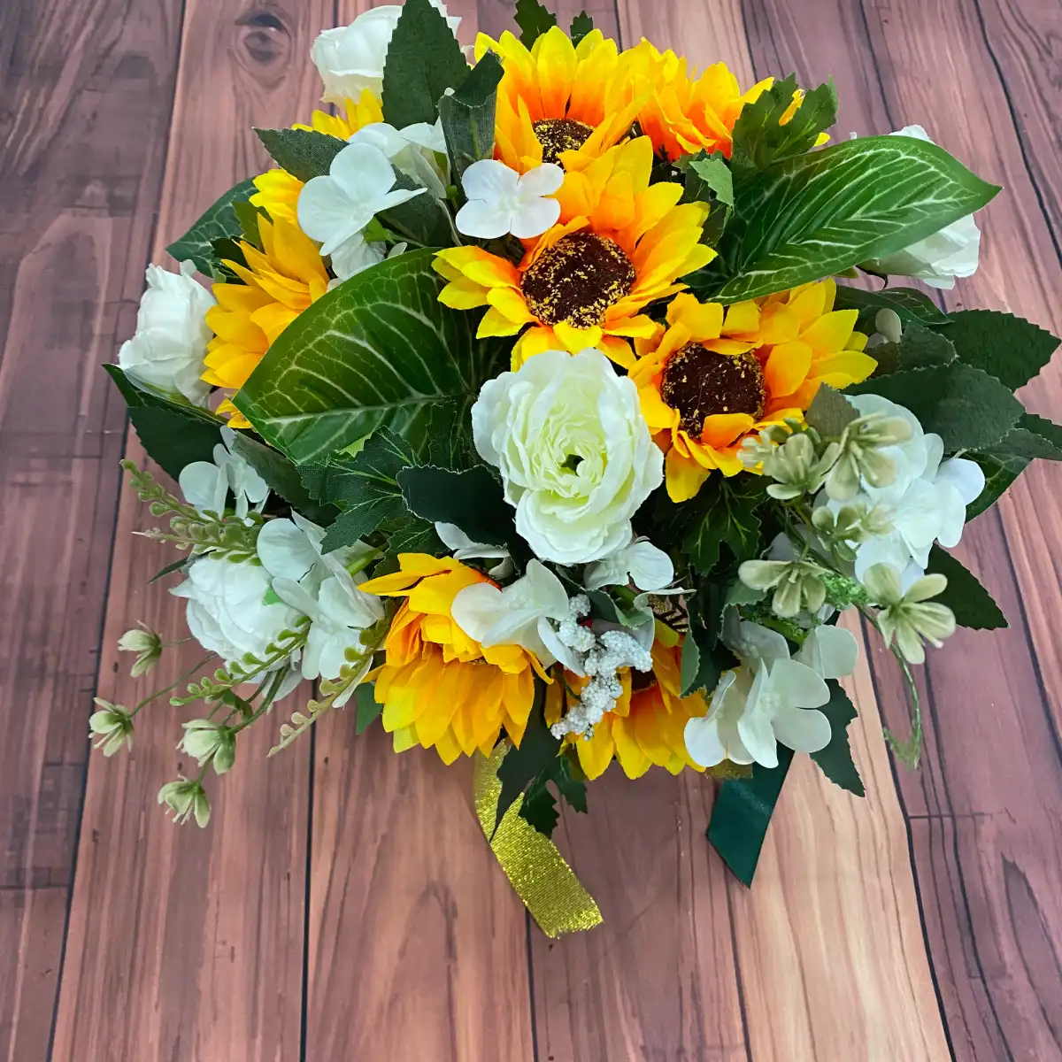 Ramo de Novia Amarillo Blanco y Verde con Girasoles 1 Ramo de Novia Amarillo Blanco y Verde con Girasoles
