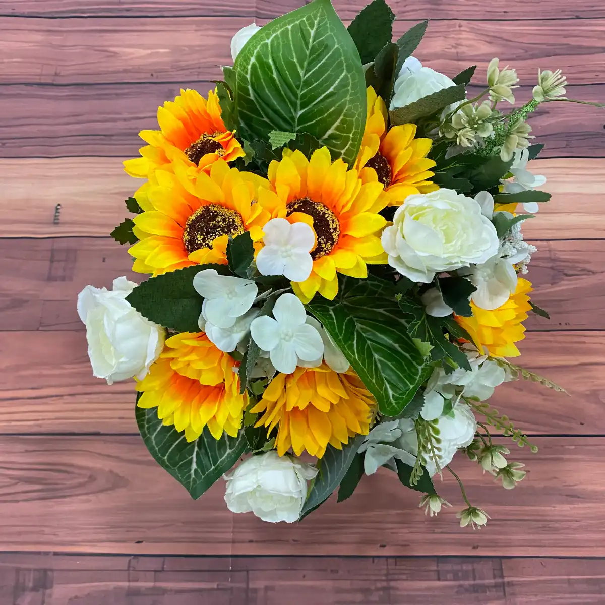 Ramo de Novia Amarillo Blanco y Verde con Girasoles 2 Ramo de Novia Amarillo Blanco y Verde con Girasoles - Imagen 2