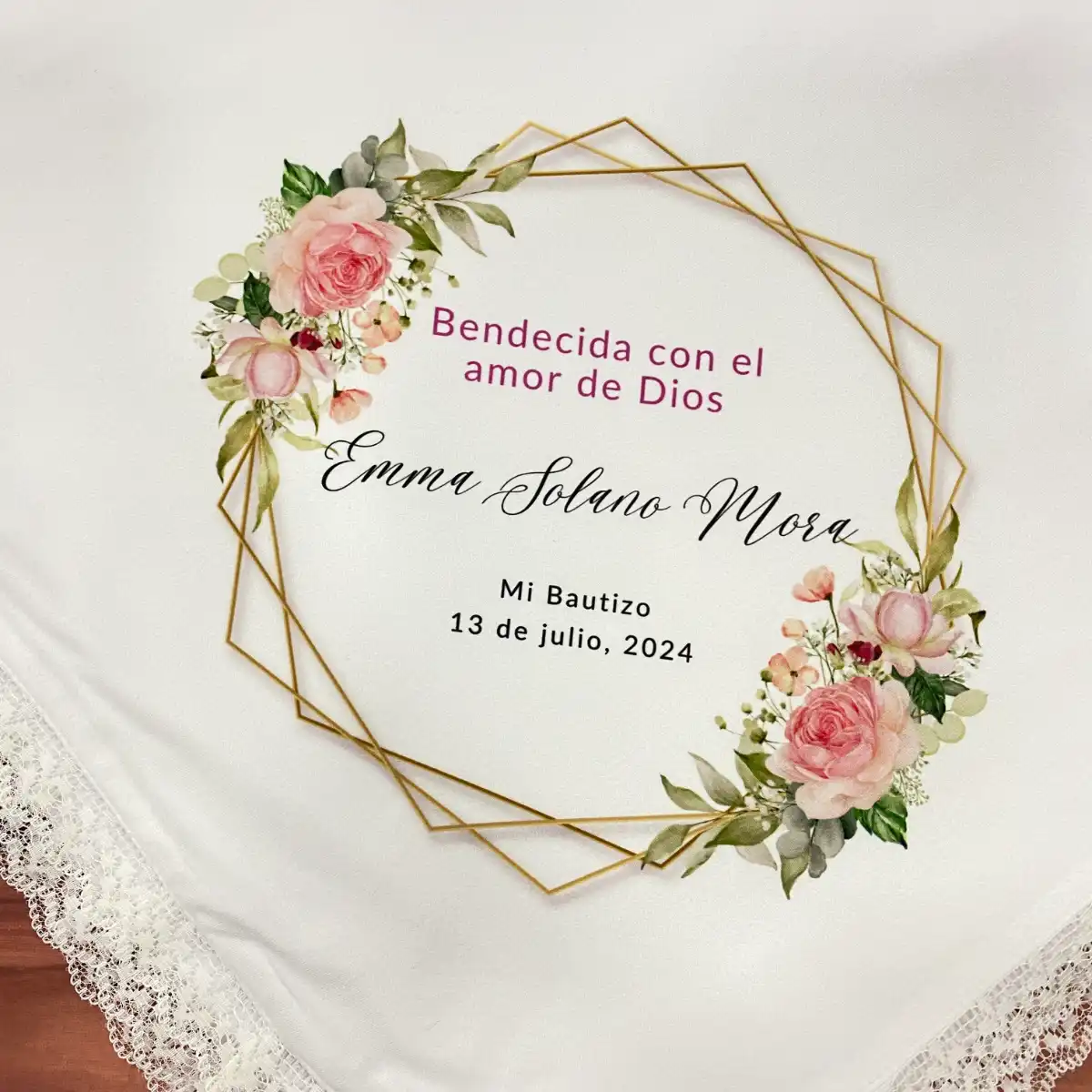 Cobija para Bautizo: Bendecida con el amor de Dios 2 Cobija para Bautizo: Bendecida con el amor de Dios - Imagen 2