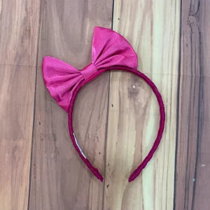 Diadema Fucsia con Lazo Satinado