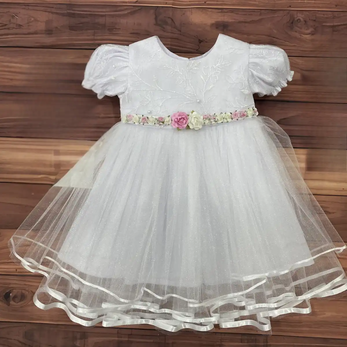 Vestido Blanco y Rosado Giuliana 2 Vestido Blanco y Rosado Giuliana - Imagen 2