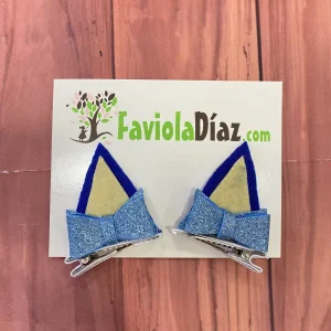 Prensas de Orejitas Azules Alusivas a Bluey