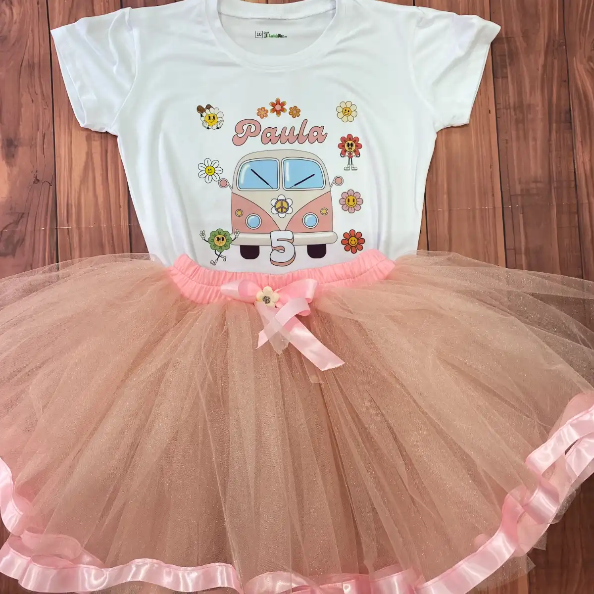 Set de Tutu y Mameluco de Combi Retro Mágica 1 Set de Tutu y Mameluco de Combi Retro Mágica