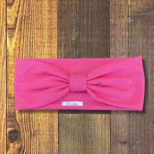 Vincha Fucsia Turbante con Nudo Cuadrado