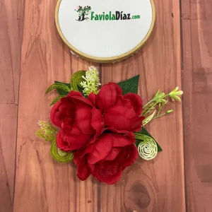 Prensa Roja con Rosas