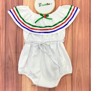 Enterizo Marina Patrio Verde Rojo y Azul