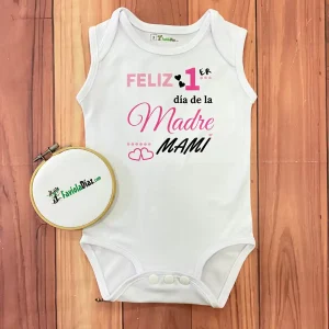 Mameluco sin Mangas: Feliz Primer Día De La Madres Mami Rosado