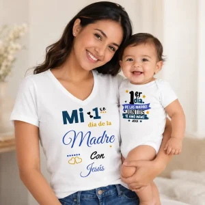 Set de Blusa y Mameluco Primer Día De La Madre Juntos