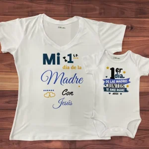 Set de Blusa y Mameluco Primer Día De La Madre Juntos