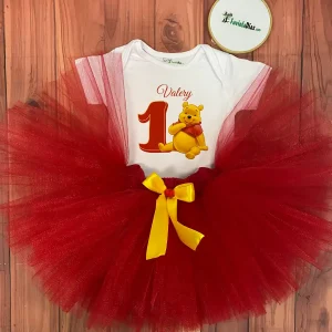 Set De Tutu y Mameluco Rojo Alusivo Winnie the Pooh