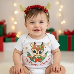 Set de Vincha y Mameluco de Reno Mi Primera Navidad