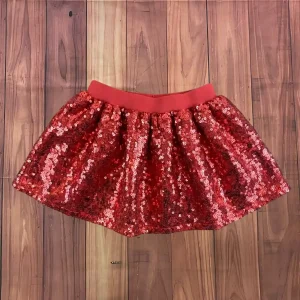 Falda Roja de Lentejuelas