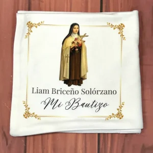 Paño Bautismal con Santa Teresa del Niño Jesús