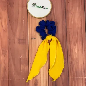 Scrunchie Amarillo y Azul