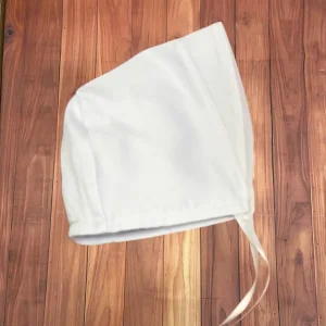 Bonete Blanco para Bautizo Bárbara